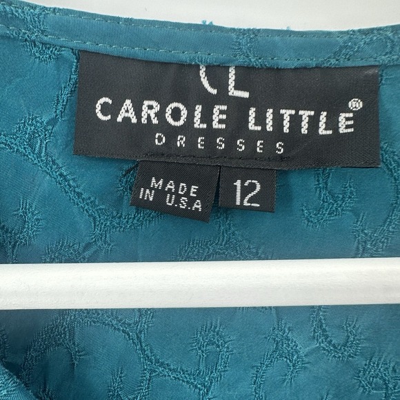 Liz Claiborne Teal Turquoise Blue Short Short Sleeve Sz 12 Blouse Tunic AB35 - Picture 10 of 12